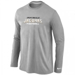 Nike Jacksonville Jaguars Authentic font Long Sleeve T-Shirt Grey