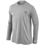 Indianapolis Colts Logo Long Sleeve T-Shirt Grey