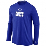 Nike Indianapolis Colts Authentic Logo Long Sleeve T-Shirt Blue
