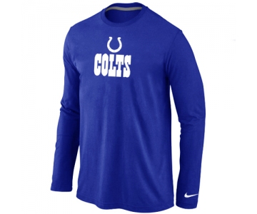 Nike Indianapolis Colts Authentic Logo Long Sleeve T-Shirt Blue