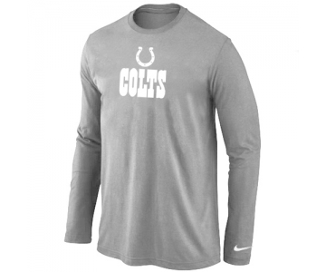 Nike Indianapolis Colts Authentic Logo Long Sleeve T-Shirt Grey
