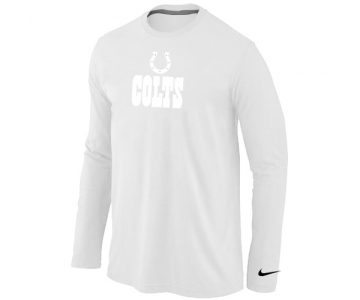 Nike Indianapolis Colts Authentic Logo Long Sleeve T-Shirt White