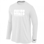 Nike Indianapolis Colts Authentic font Long Sleeve T-Shirt White