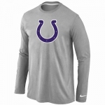 Nike Indianapolis Colts Logo Long Sleeve T-Shirt Grey