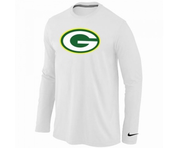 Nike Green Bay Packers Logo Long Sleeve T-Shirt WHITE