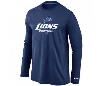 NIKE Detroit Lions Critical Victory Long Sleeve T-Shirt D.Blue