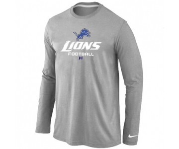 NIKE Detroit Lions Critical Victory Long Sleeve T-Shirt Grey