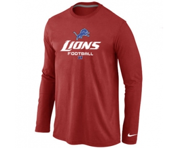 NIKE Detroit Lions Critical Victory Long Sleeve T-Shirt RED