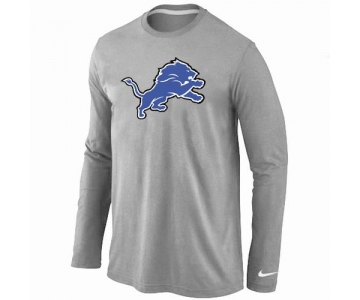 Nike Detroit Lions Logo Long Sleeve T-Shirt Grey