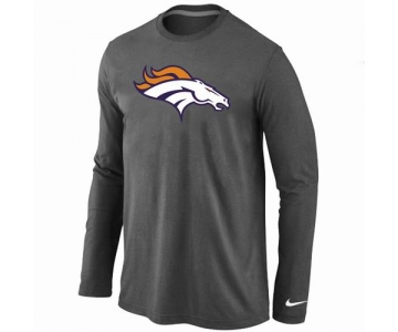 Nike Denver Broncos Logo Long Sleeve T-Shirt D.Grey