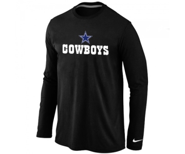 Nike Dallas Cowboys Authentic Logo Long Sleeve T-Shirt Black