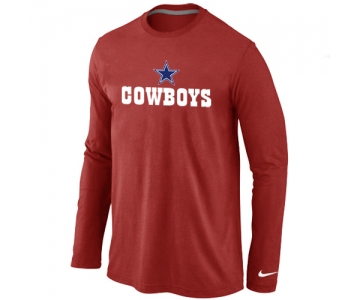 Nike Dallas Cowboys Authentic Logo Long Sleeve T-Shirt Red
