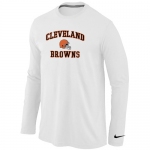 Nike Cleveland Browns Heart White Long Sleeve T-Shirt
