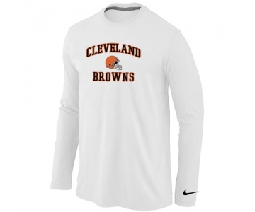 Nike Cleveland Browns Heart White Long Sleeve T-Shirt