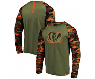 Cincinnati Bengals Heathered Gray Camo NFL Pro Line by Fanatics Branded Long Sleeve T-Shirt