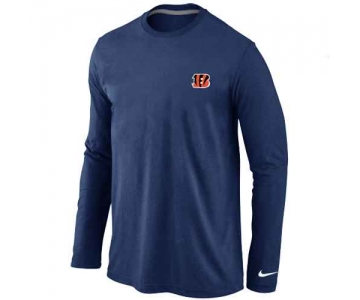 Cincinnati Bengals Logo Long Sleeve T-Shirt D.Blue