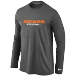 Nike Cincinnati Bengals Authentic font Long Sleeve T-Shirt D.Grey