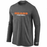 Nike Cincinnati Bengals Authentic font Long Sleeve T-Shirt D.Grey