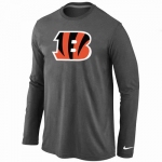 Nike Cincinnati Bengals Logo Long Sleeve T-Shirt D.Grey