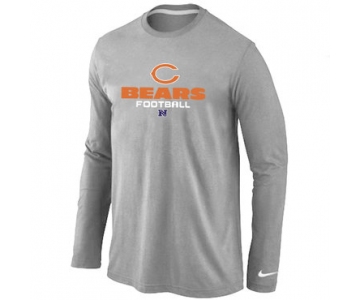 NIKE Chicago Bears Critical Victory Long Sleeve T-Shirt Grey