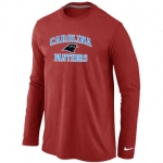 Nike Carolina Panthers Heart & Soul Long Sleeve T-Shirt RED
