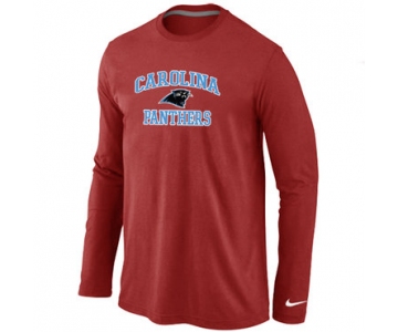 Nike Carolina Panthers Heart & Soul Long Sleeve T-Shirt RED