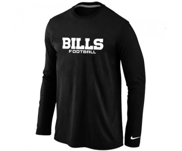 Nike Buffalo Bills Authentic font Long Sleeve T-Shirt Black
