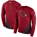 Men's Arizona Cardinals Nike Cardinal Sideline Legend Prism Performance Long Sleeve T-Shirt