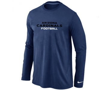 Nike Arizona Cardinals Authentic font Long Sleeve T-Shirt D.Blue