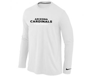 Nike Arizona Cardinals Authentic font Long Sleeve T-Shirt White