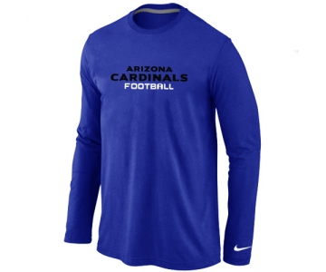 Nike Arizona Cardinals Authentic font Long Sleeve T-Shirt blue