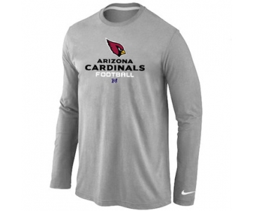 Nike Arizona Cardinals Critical Victory Long Sleeve T-Shirt Grey