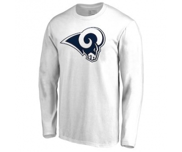 Men's Los Angeles Rams NFL Pro Line by Fanatics Branded White Primary Logo Long-Sleeve T-Shirt