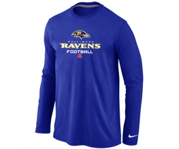 NIKE Baltimore Ravens Critical Victory Long Sleeve T-Shirt Blue