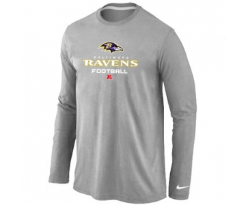NIKE Baltimore Ravens Critical Victory Long Sleeve T-Shirt Grey