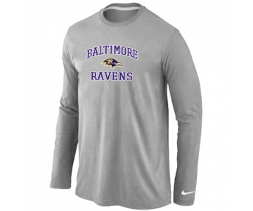 Nike Baltimore Ravens Heart & Soul Long Sleeve T-Shirt Grey