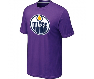 NHL Edmonton Oilers Big & Tall Logo Purple T-Shirt