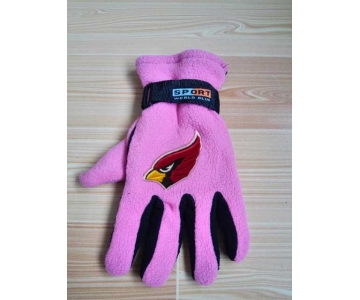 Arizona Cardinals NFL Adult Winter Warm Gloves Pink