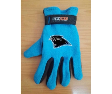 Carolina Panthers NFL Adult Winter Warm Gloves Blue