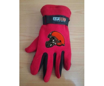 Cleveland Browns NFL Adult Winter Warm Gloves Red
