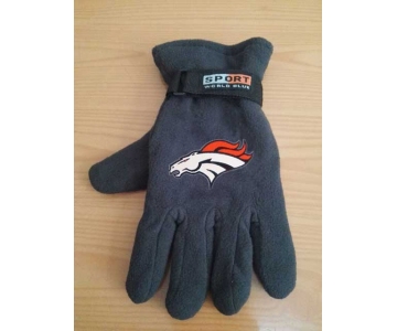 Denver Broncos NFL Adult Winter Warm Gloves Dark Gray