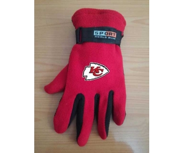 Kansas City Chiefs NFL Adult Winter Warm Gloves Red