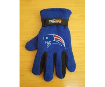 New England Patriots NFL Adult Winter Warm Gloves Blue