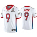 Men's New England Patriots #9 Matt Judon White 2022 Pro Bowl Vapor Untouchable Stitched Limited Jersey