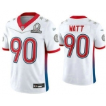 Men's Pittsburgh Steelers #90 TJ Watt White 2022 Pro Bowl Vapor Untouchable Stitched Limited Jersey