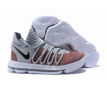 Wholesale Cheap Nike KD 10 Shoes Cool Grey Colors Black