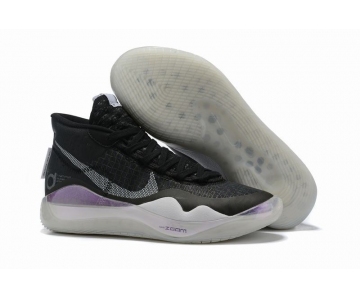 Wholesale Cheap Nike KD 12 Men Shoes Black White Grey-logo