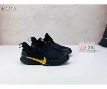 Wholesale Cheap Nike Kobe Mamba Focus 5 Kid Shoes Black Gold