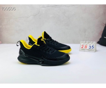 Wholesale Cheap Nike Kobe Mamba Focus 5 Kid Shoes Black Yellow