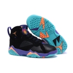 Wholesale Cheap Kids' Air Jordan 7 Retro Shoes Black/blue-yellow